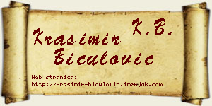 Krasimir Biculović vizit kartica